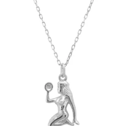 Latelita Zodiac Star Sign Necklace Silver Virgo