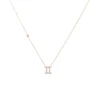 Latelita Zodiac Star Sign Pendant Necklace Rose Gold Gemini