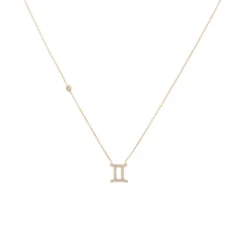 Latelita Zodiac Star Sign Pendant Necklace Rose Gold Gemini