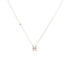 Latelita Zodiac Star Sign Pendant Necklace Rose Gold Pisces