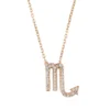 Latelita Zodiac Star Sign Pendant Necklace Rose Gold Scorpio