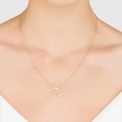 Latelita Zodiac Star Sign Pendant Necklace Rose Gold Scorpio -Cheap Gemiracle Store zodiac star sign pendant necklace rose gold scorpio 841287
