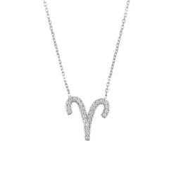 Latelita Zodiac Star Sign Pendant Necklace Silver Aries