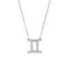Latelita Zodiac Star Sign Pendant Necklace Silver Gemini