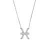 Latelita Zodiac Star Sign Pendant Necklace Silver Pisces